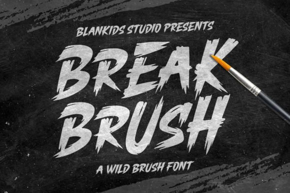 Break Brush: The Wild Brush Font for Creative Design