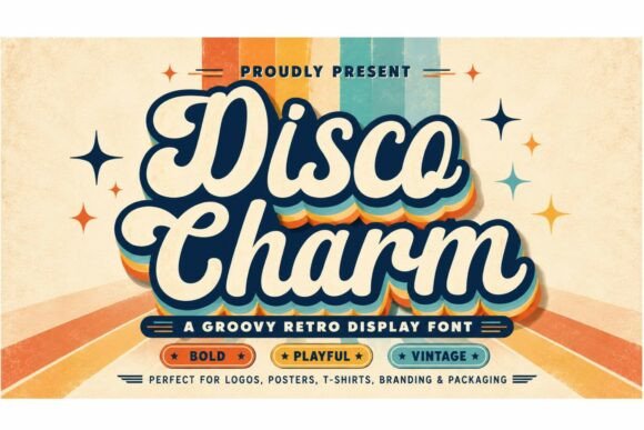 Disco Charm: A Groovy Display Font for Retro Design