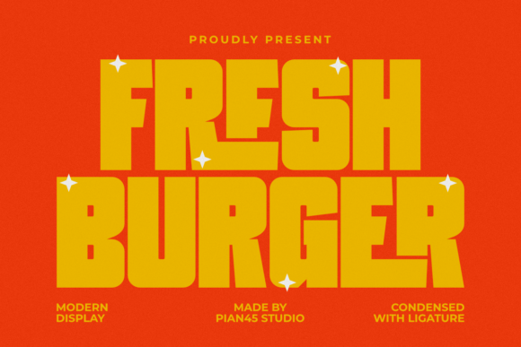 Fresh Burger: A Bold Typeface for Modern Branding