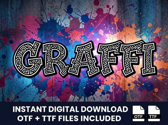 Graffi: A Maze Pattern Font for Bold Visuals
