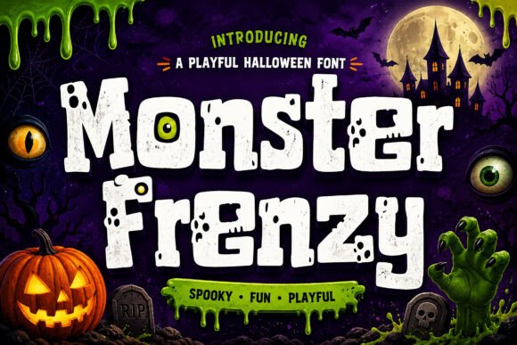 Monster Frenzy: A Spooky, Playful Display Font