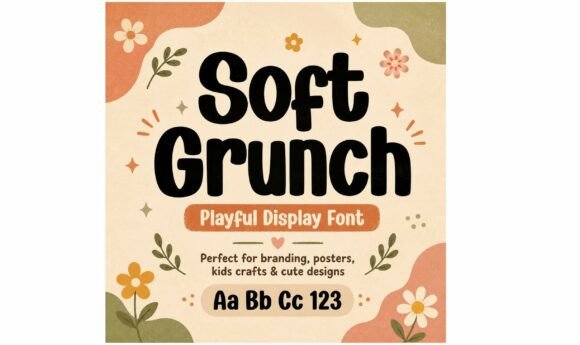 Soft Grunch: A Playful Retro Font for Bold Designs