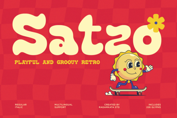 Ssatzo: The Groovy Retro Display Font for Bold Designs