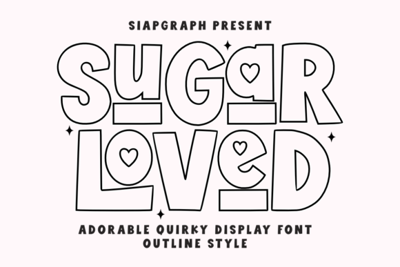 Sugar Loved Outline: A Playful Retro Display Font