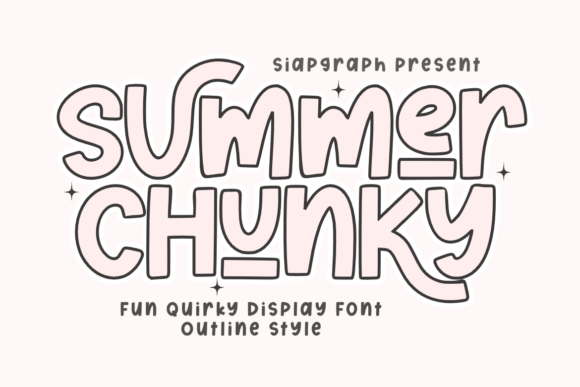 Summer Chunky Outline: A Fun, Retro Display Font