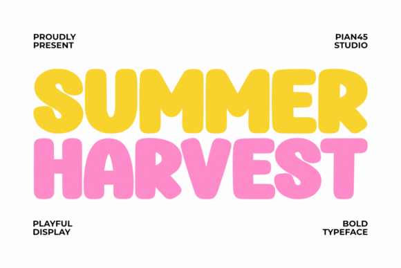Summer Harvest: A Bold Display Font for Vibrant Designs