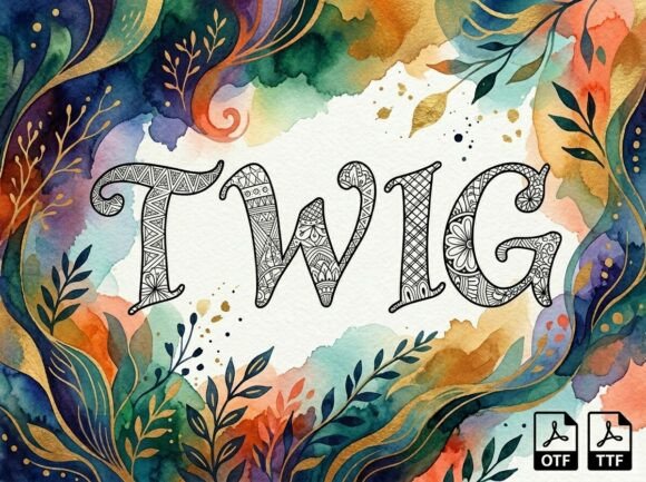 Twig: A Mandala-Inspired Display Font for Mindful Design